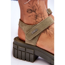 Sandalias Mujer Big Star Suede LL276033 Verde 5