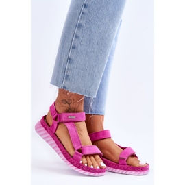 Sandalias Ante Con Velcro Big Star LL276012 Rosa rosado 6
