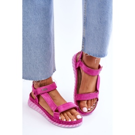Sandalias Ante Con Velcro Big Star LL276012 Rosa rosado 3