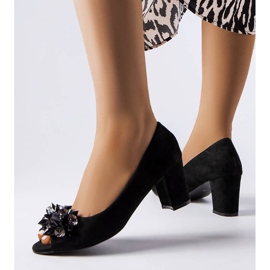 Zapatos de tacón de aguja elegantes negros de Meunier 1