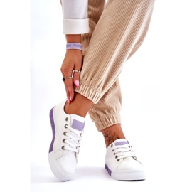 PS1 Zapatillas Bajas De Mujer Con Jets Blanco-Morado Demira 3 PS1 Zapatillas Bajas De Mujer Con Jets Blanco-Morado Demira 3