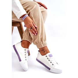 PS1 Zapatillas Bajas De Mujer Con Jets Blanco-Morado Demira 6 PS1 Zapatillas Bajas De Mujer Con Jets Blanco-Morado Demira 6