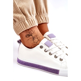 PS1 Zapatillas Bajas De Mujer Con Jets Blanco-Morado Demira 7