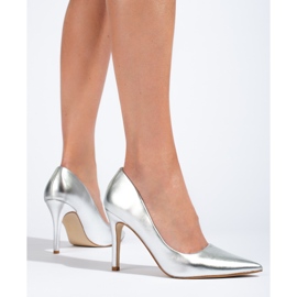 Zapatos de tacón de mujer Shelovet plata 2