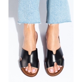 W. Potocki Babuchas de mujer en piel negra de Potocki negro 1 W. Potocki Babuchas de mujer en piel negra de Potocki negro 1