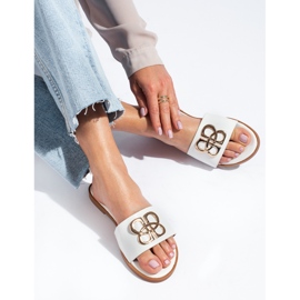Babuchas clásicas de mujer blancas Shelovet blanco 3