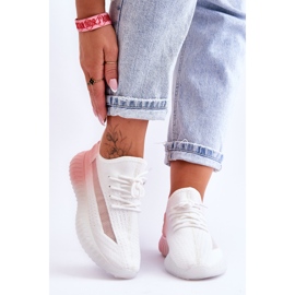 PM1 Zapatillas sin cordones Boston en blanco y rosa degradado 1