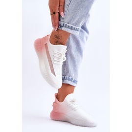 PM1 Zapatillas sin cordones Boston en blanco y rosa degradado 4