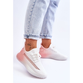 PM1 Zapatillas sin cordones Boston en blanco y rosa degradado 2