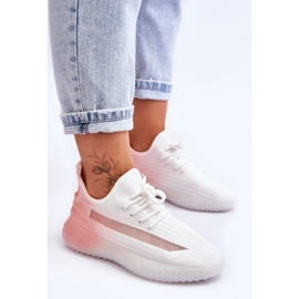 PM1 Zapatillas sin cordones Boston en blanco y rosa degradado 5