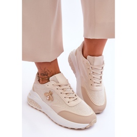 PS1 Deportivas Brillantes Con Adorno Séneca Beige 5