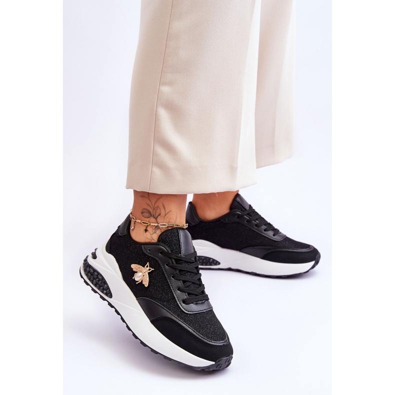 PS1 Zapatillas Deportivas Brillantes Con Decoración Seneca Negra negro 2