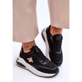 PS1 Zapatillas Deportivas Brillantes Con Decoración Seneca Negra negro 3