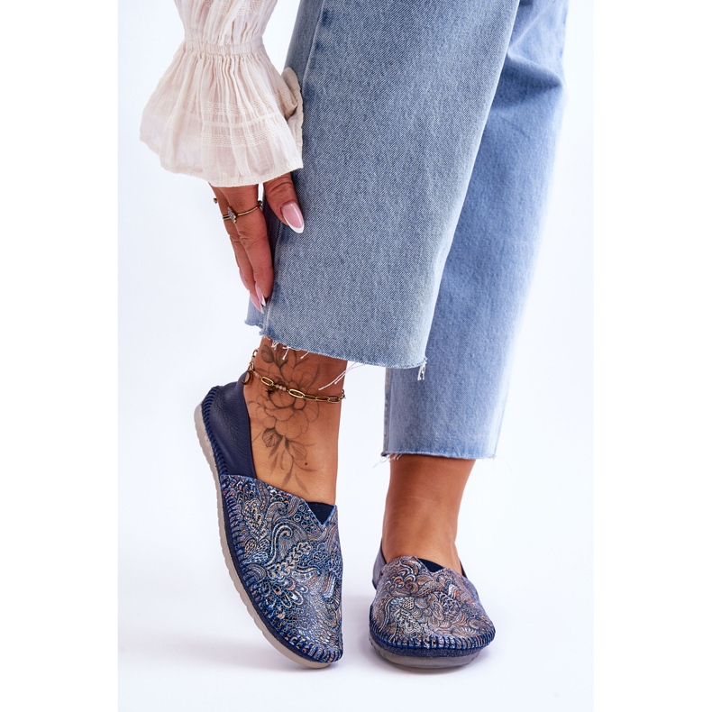 Bailarinas Mujer Piel Maciejka 01930-103 Azul Marino 1