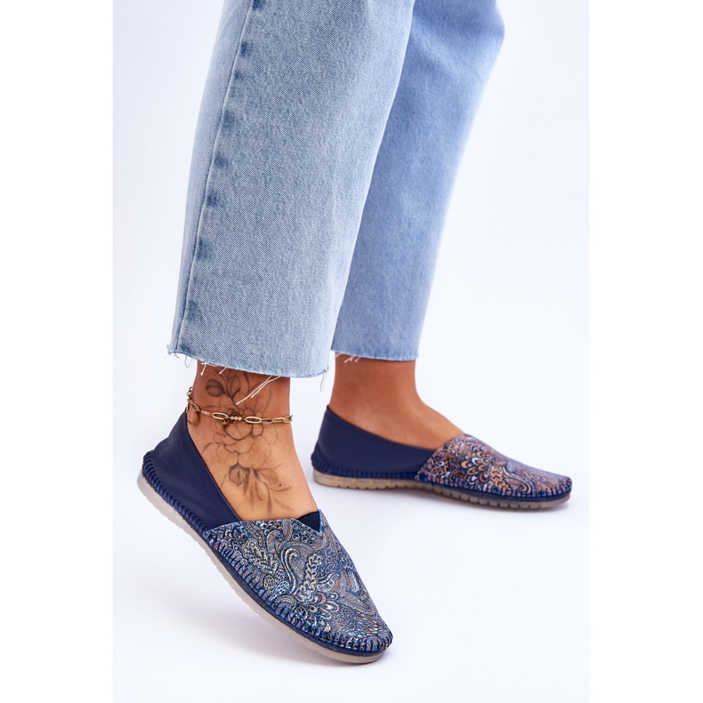 Bailarinas Mujer Piel Maciejka 01930-103 Azul Marino 2