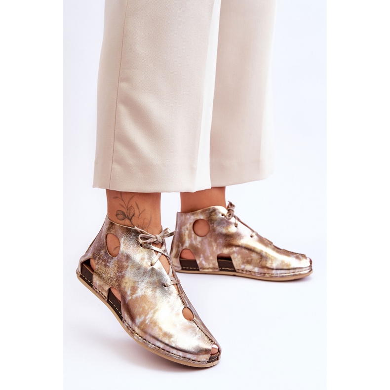 Maciejka Botas de cuero ligeras 03426-42 Oro dorado 2 Maciejka Botas de cuero ligeras 03426-42 Oro dorado 2