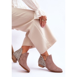 Maciejka Botas De Cuero Con Lunares 04091-55 Beige Oscuro 3
