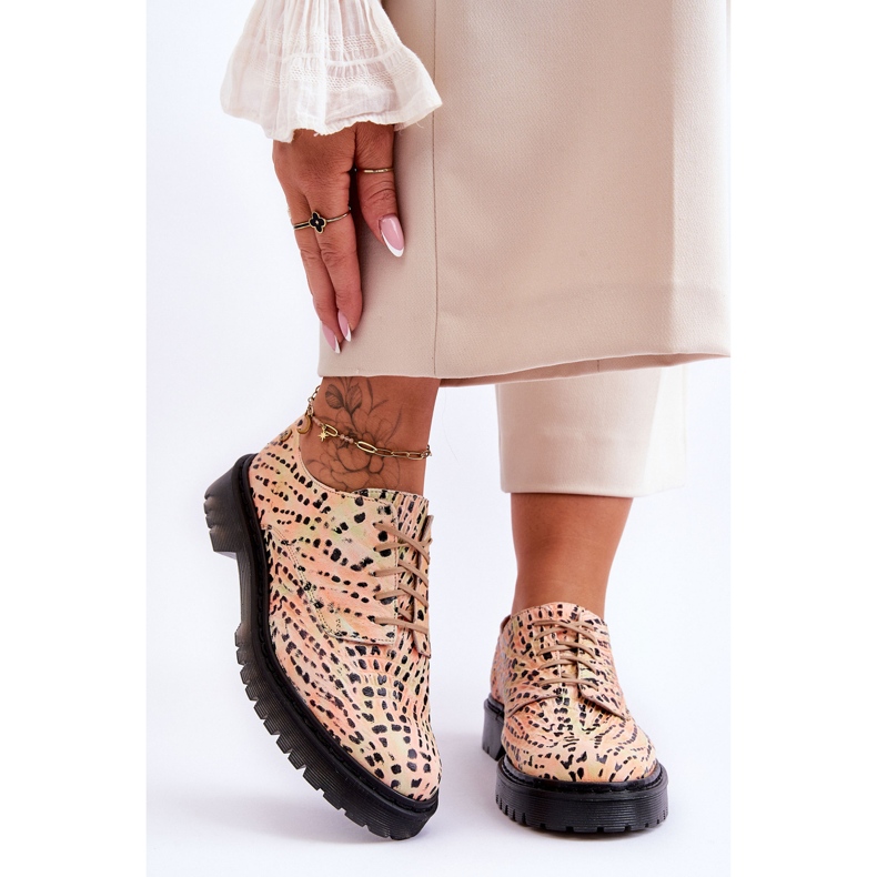 Zapatos Oxford de Mujer en Piel Maciejka 04087-18 Naranja-Negro 1