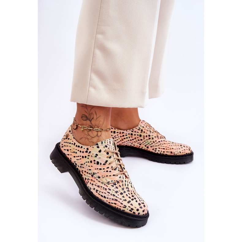 Zapatos Oxford de Mujer en Piel Maciejka 04087-18 Naranja-Negro 2