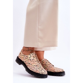 Zapatos Oxford de Mujer en Piel Maciejka 04087-18 Naranja-Negro 8