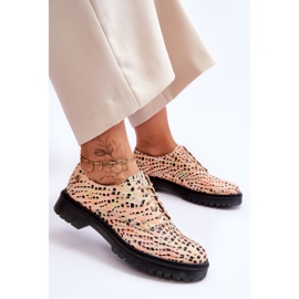Zapatos Oxford de Mujer en Piel Maciejka 04087-18 Naranja-Negro 7