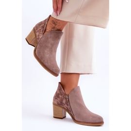 Botas Mujer Piel Con Tacón Maciejka 04492-14 Beige Oscuro 2