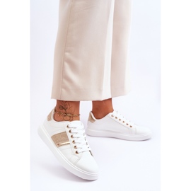 Deportivas Mujer Con Jets Blanco-Oro Axelle 3