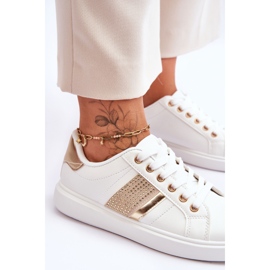 Deportivas Mujer Con Jets Blanco-Oro Axelle 6