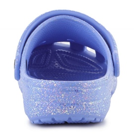Zuecos Crocs Classic Glitter Clog K Jr 206993-5Q6 azul 3