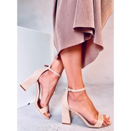 Sandalias tacón Aisha Beige 4
