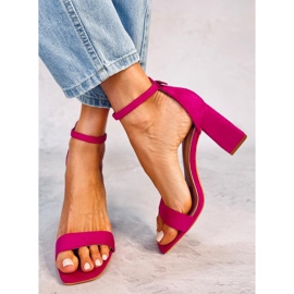 Sandalias tacón Aisha Fucsia rosado 5