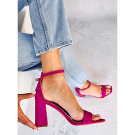 Sandalias tacón Aisha Fucsia rosado 3