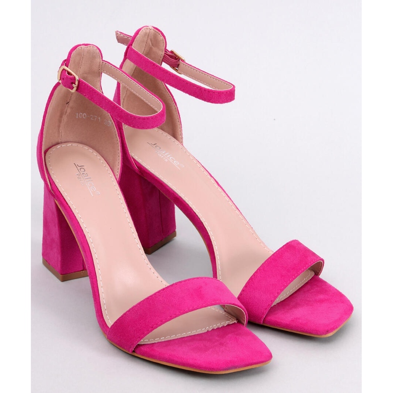 Sandalias tacón Aisha Fucsia rosado 1