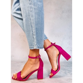 Sandalias tacón Aisha Fucsia rosado 4