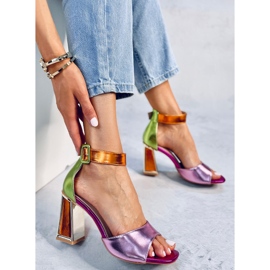 Seastar Sandalias con tacón geométrico de Marshmello Pink rosa 1