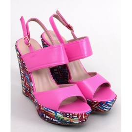Homme Sandalias cuña color rosa 1