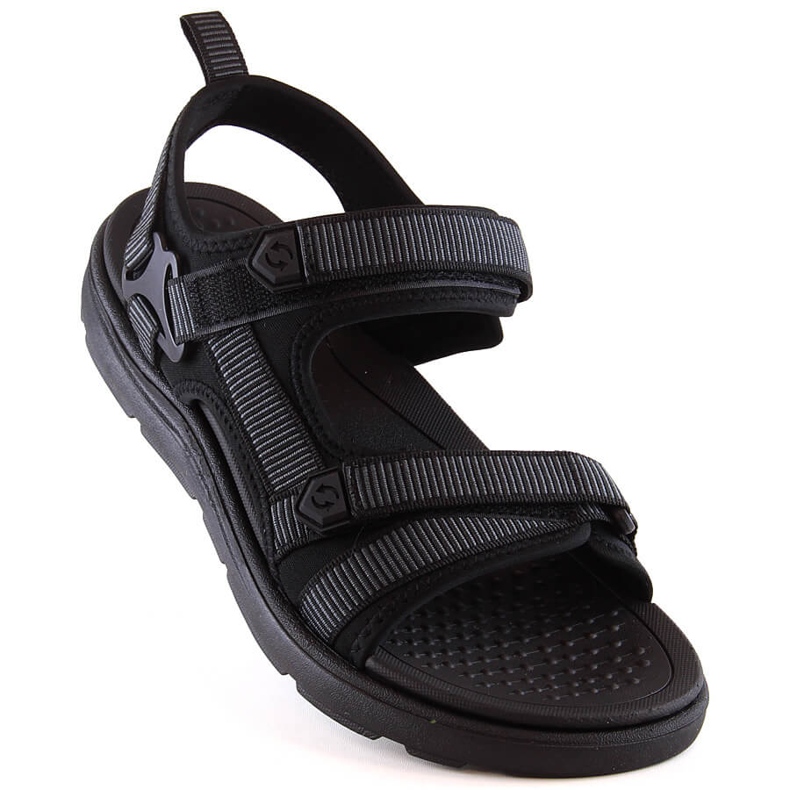 News Novedades 5623 sandalias de hombre negras con velcros negro 1