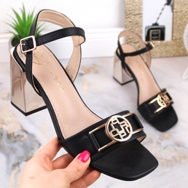 Sandalias con tacón de espejo Filippo W PAW446A negro 4