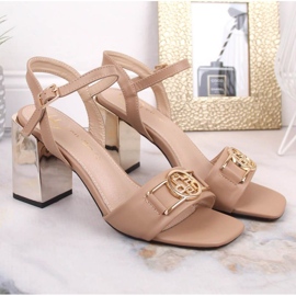 Sandalias con tacón de espejo Filippo W PAW446B beige 5
