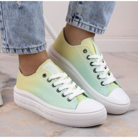 Deportivas con plataforma Big Star W INT1876A ombre verde 4