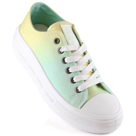 Deportivas con plataforma Big Star W INT1876A ombre verde 8