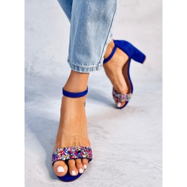 BM Sandalias Tacón Piedra Azul Valentín 4