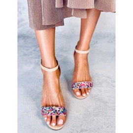 BM Sandalias tacón Piedra Valentine Beige 3