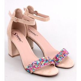 BM Sandalias tacón Piedra Valentine Beige 5