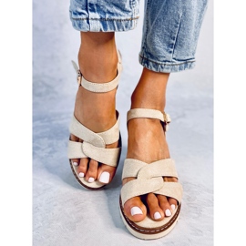 BM Alpargatas beige con cuña Sermon 4