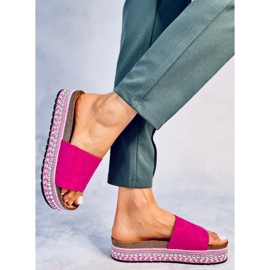 BM Chanclas con suela decorada de Donnie Fuchsia rosado 3