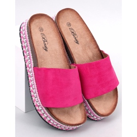 BM Chanclas con suela decorada de Donnie Fuchsia rosado 1