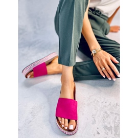 BM Chanclas con suela decorada de Donnie Fuchsia rosado 5
