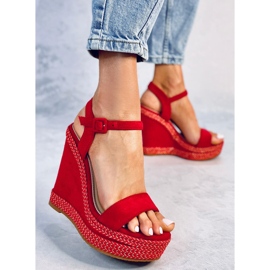 BM Sandalias cuña Wexler DK.RED rojo 4