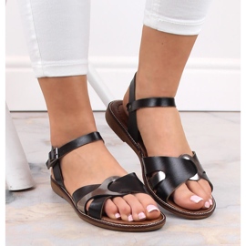Sandalias mujer planas negras Potocki RS64012 negro 4